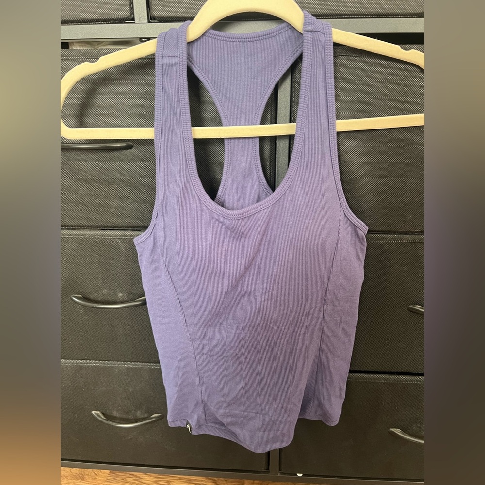 Oner Active MELLOW™ RIB SCOOP NECK TANK TOP WITH BUILT IN BRA SHELF